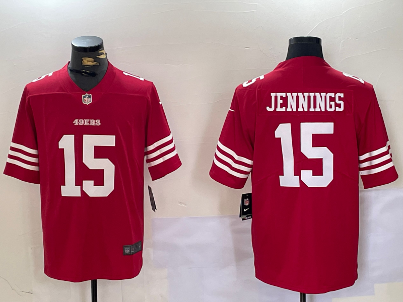 Men San Francisco 49ers #15 Jennings red 2025 Nike Limited NFL Jersey style 7->san francisco 49ers->NFL Jersey
